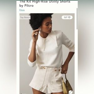 BEST SELLER 🛍️Anthropologie PILCRO High-rise utility shorts NWT 🤍Fantastic 💕